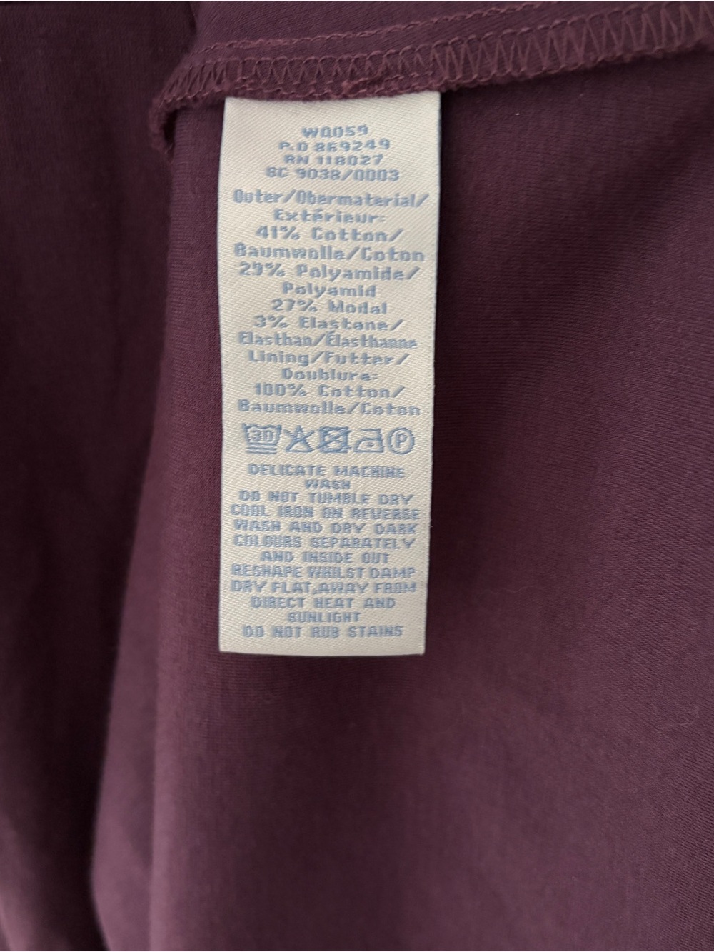 Boden Clerkenwell Burgundy Fit Flare Dress 8R Long Sleeve V Neck Dark Academia - Picture 4 of 7